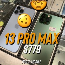 13 PRO MAX AVAILABLE NOW FOR T- MOBILE & ULTRA MOBILE