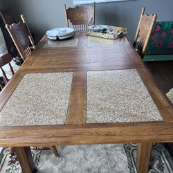 Oak Table And 4 Chairs