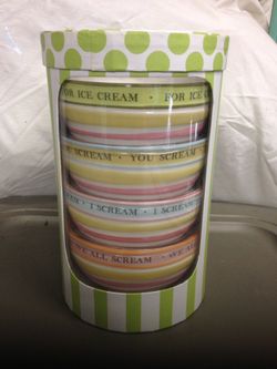 4 ice cream bowls $5 FIRM