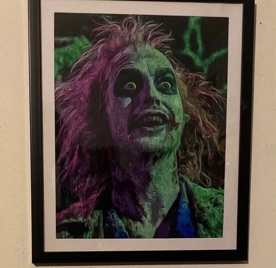 Beetlejuice Custom Art Piece On Frame