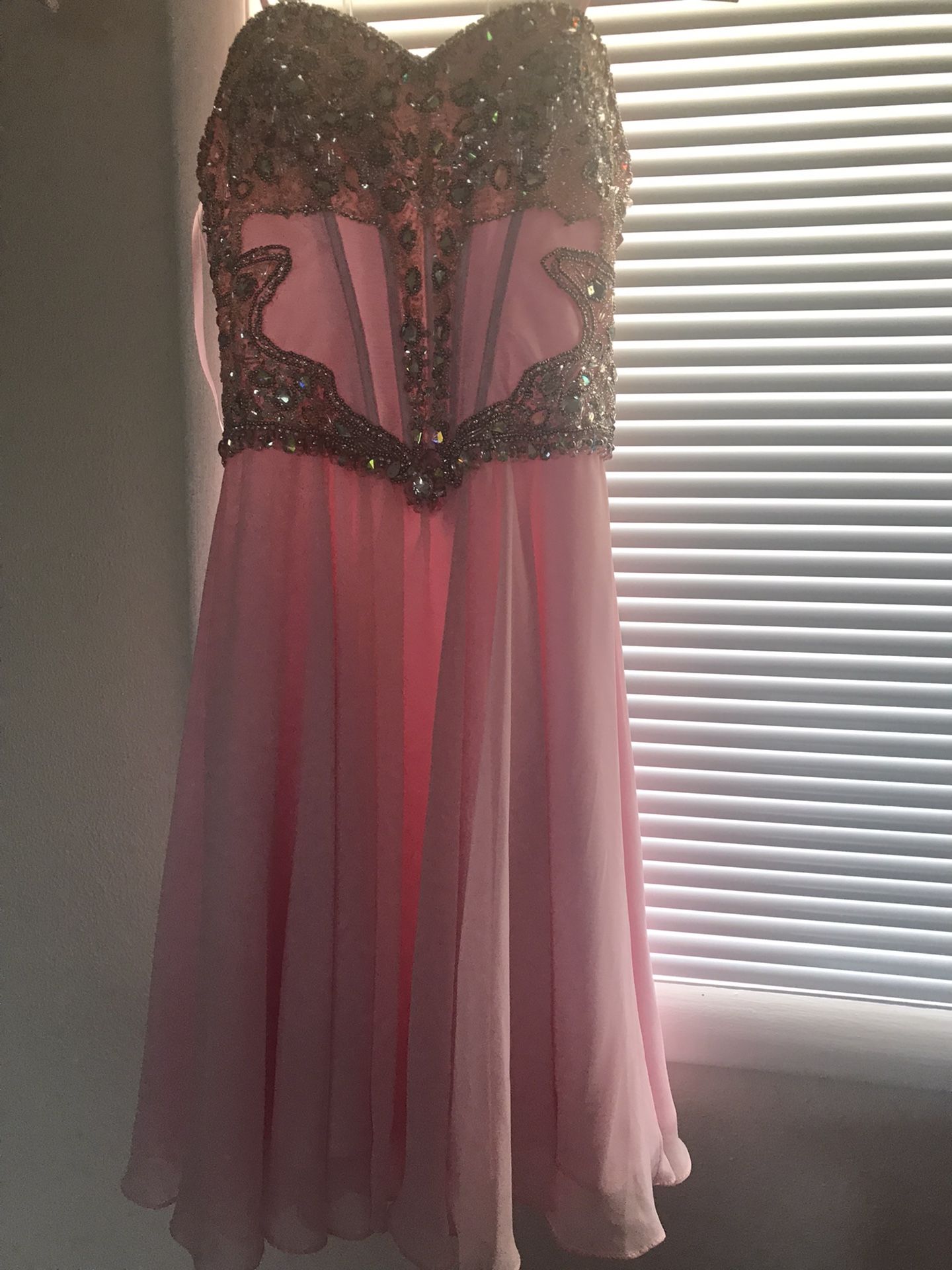 Faviana 7621 Light Pink Homecoming Dress