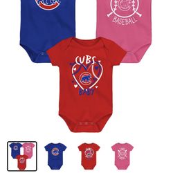 Baby Girl Chicago Cubs Onesies