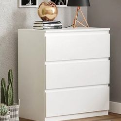 White Dresser for Bedroom, 3 Drawers dresser for closet, Small Chests of Drawers for Kids and Adult, 30