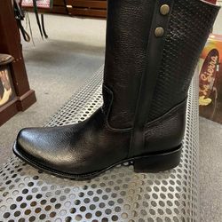 Nueva Bota De Piel Con Cierre Para Hombre