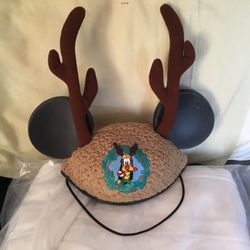 Disney Mickey Mouse Ears - Pluto With reindeer Antlers Christmas Hat- All New With Tag