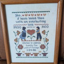 EVERLASTING LOVE Country Counted Cross Stitch. anniversary