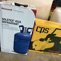 Ac vacuum pump, gauges and 452a
