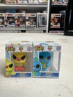 2 RARE CHASE BITTY Ducky Bunny Pop Funko Pops #531 #532 Toy Story 4 Disney Pixar