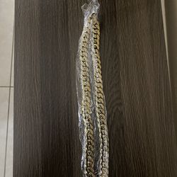 Cuban link chain and bracelet