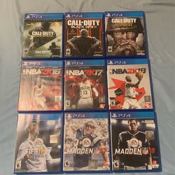 Ps4 Games Madden, COD, NBA