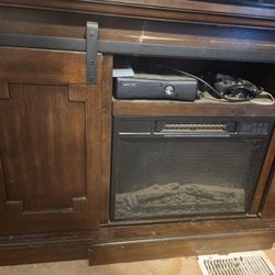 Barndoor Style Fireplace TV Stand 