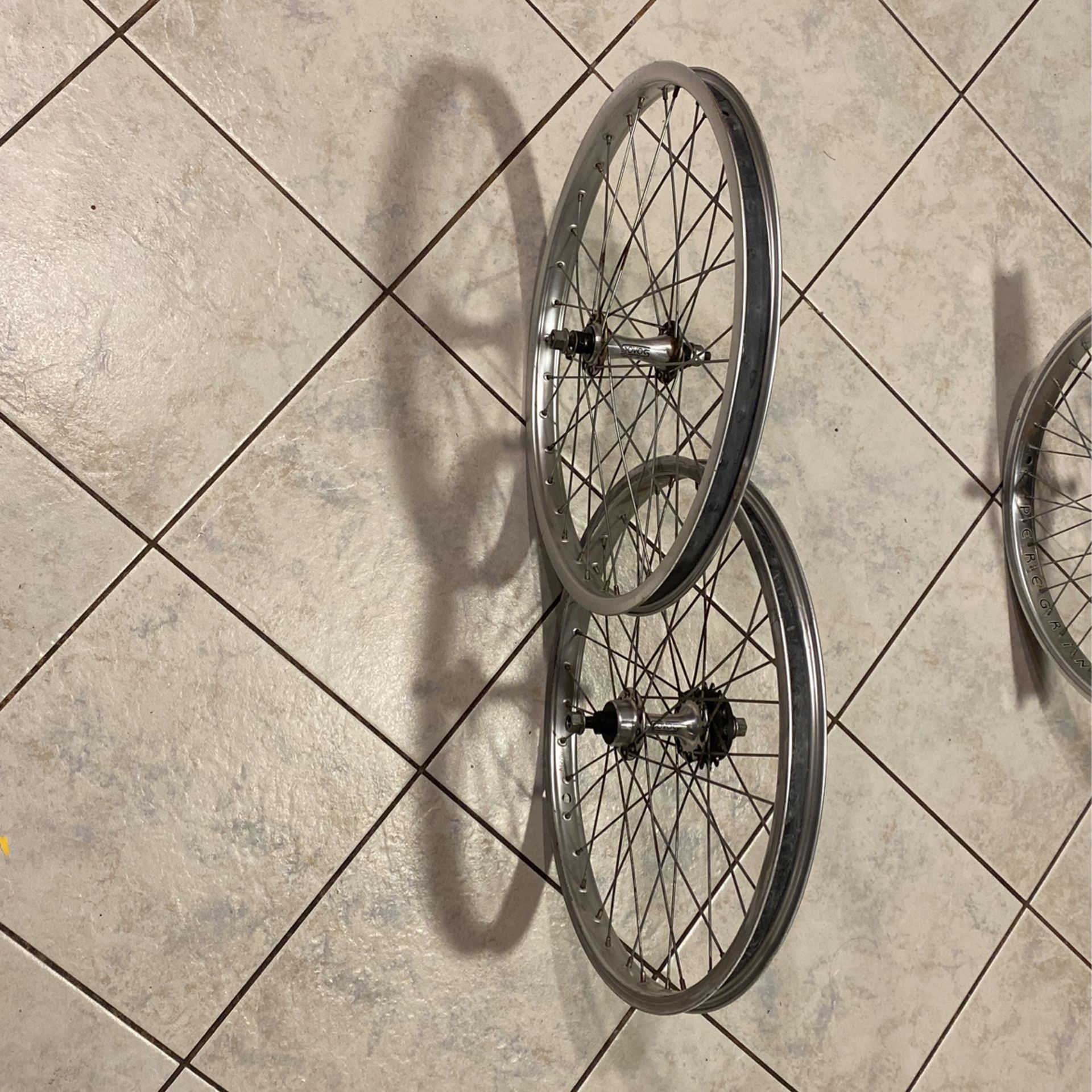 Old Bmx Araya 7b 20x1.50 Wheel set Ready To Ride Sovos Hubs