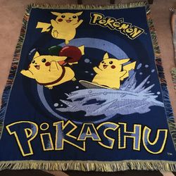 Classic Pikachu Throw Blanket