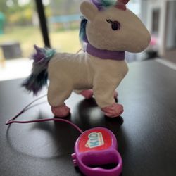 Electronic Walking Unicorn On A Leash