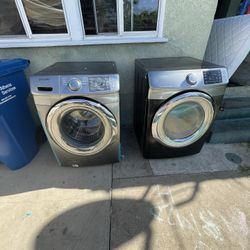 Grey Samsung Frontal Load Washer & Dryer 