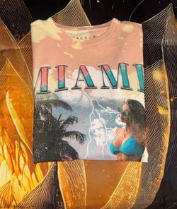 PACSUN Miami South Beach Graphic Tee Tie Dye Streetwear Y2K Graphic Shirt