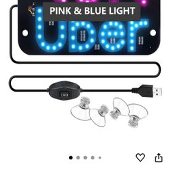 Anhuaner LED Light Sign for Car, 7.5 x 4.5 Inch Taxi Windshield LED Car Sign with Suction Cups, Dual-Color Conversion TaxiSign Light Windshield Led Si