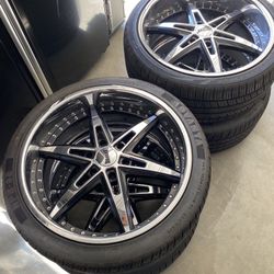 22 Inch 2 Piece DUB six Spoke Wheels 