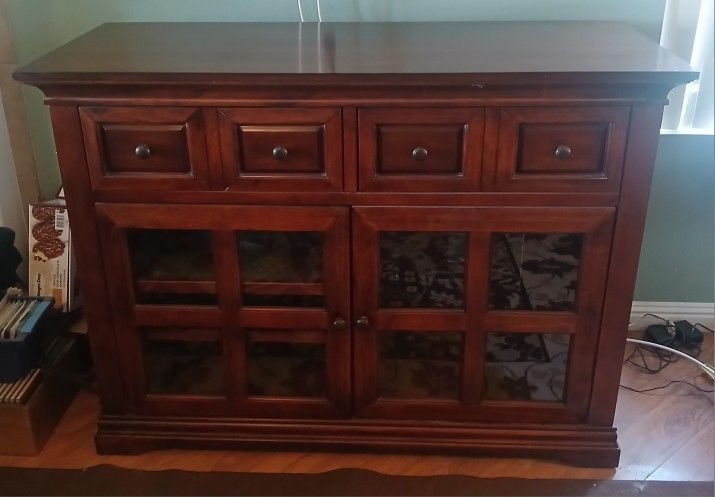 Wood Entertainment Center/Buffet Table