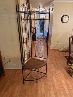 Corner Hall Tree with Bench and Shelves