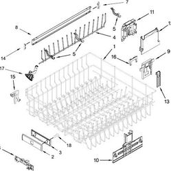 Kenmore (contact info removed)3N510 Dishwasher Rack Adjuster Kit (White Wheels)