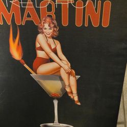 Martini Girl Sign 