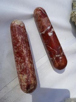 Red celestite Crystal healing wands