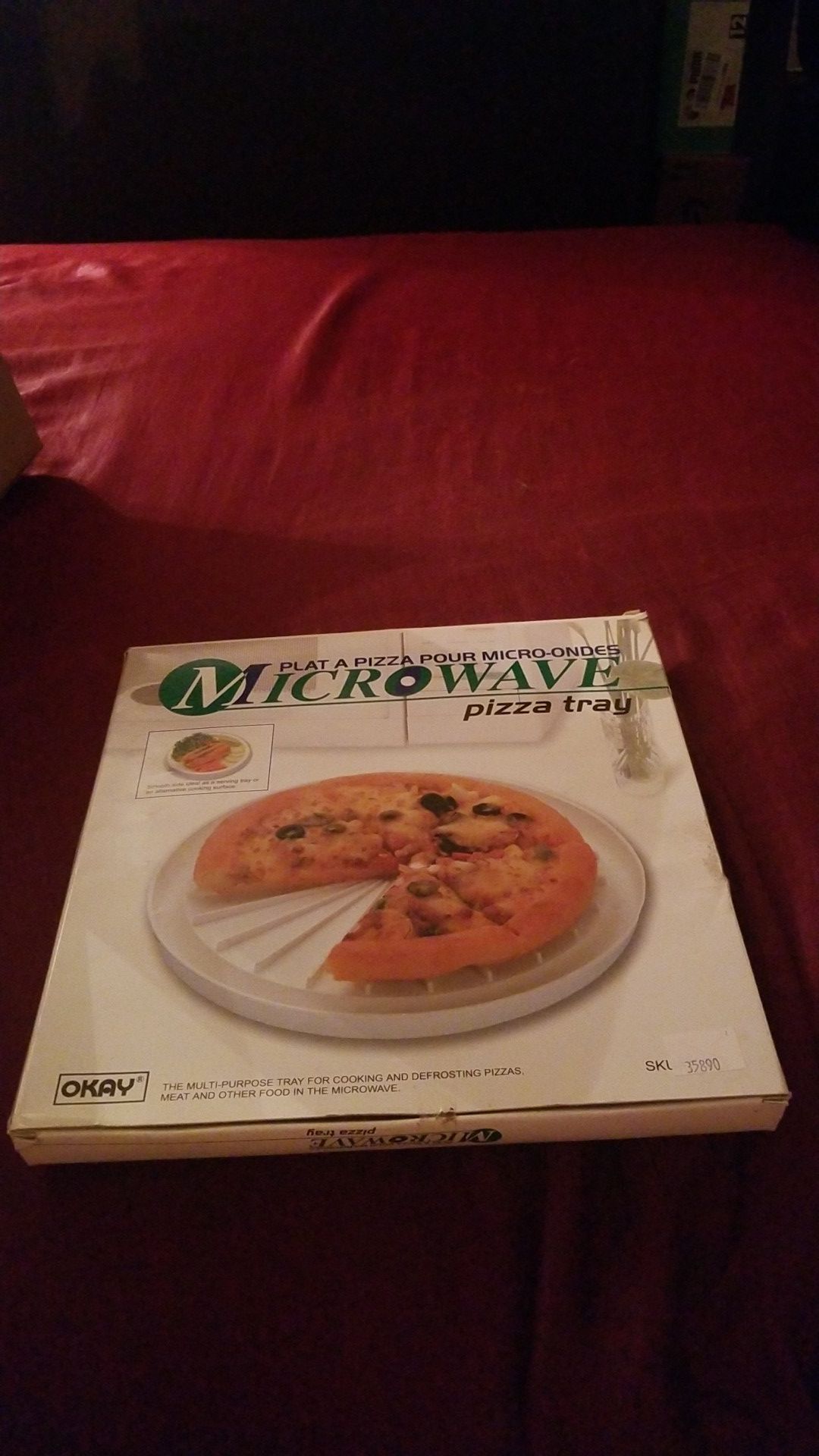 OKAY MICROWAVE PIZZA TRAY WHITE!!!!!!!