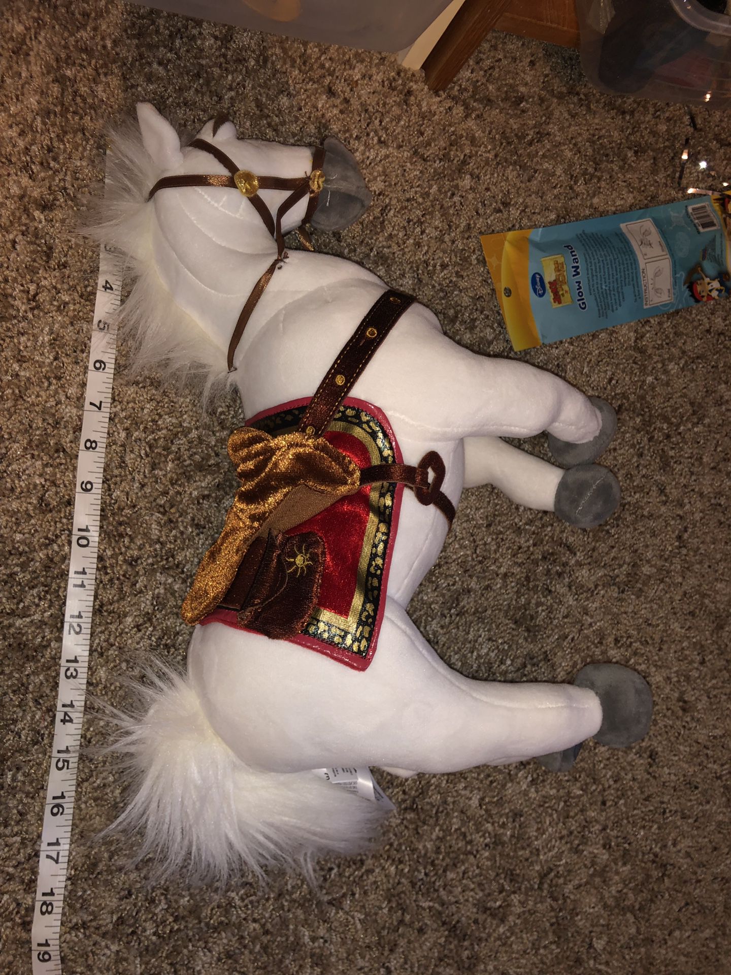 Tangled Maximus white horse plush doll (Disney Store) 17” long