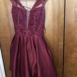 Burgundy Dress