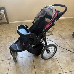 Pink Jeep Jogger Stroller 