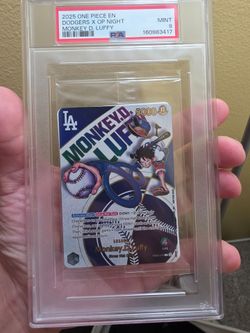 Psa 9 sealed 2025 Dodgers luffy card