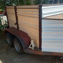 Tilt Lift Dump Trailer Dual Axle