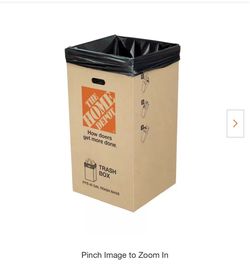 Two cardboard trash cans