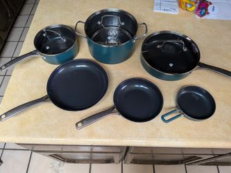 New "Green Diamond" 10 piece cookware set