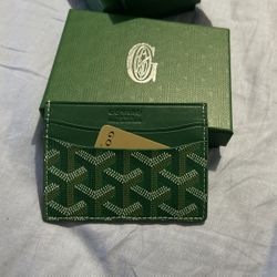 Green Goyard Card Holder
