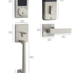 Smart door lock with handle