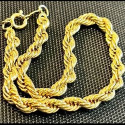 Rope gold tone bracelet