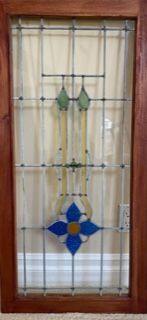 Antique Stained Glass Panel