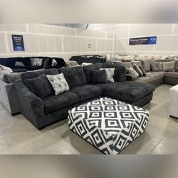 BIDDEFORD SHADOW 2-PIECE LAF CHAISE SECTIONAL