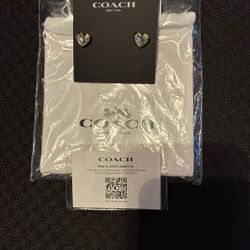 Coach Heart Earrings 