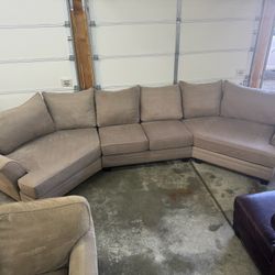 Grey Lounge Sectional Wrap Around Couch “WE DELIVER”