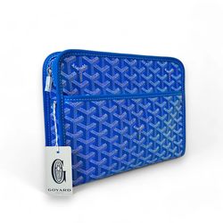 Blue GoYard Toiletry Bag