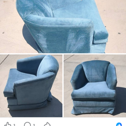Blue rocking chair