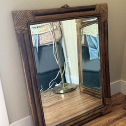 vintage rattan / bamboo wall mirrors