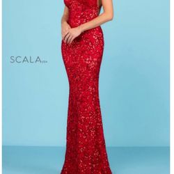 Scala Sequin Evening Gown