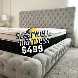 New Queen Bed Frame With Mattress 