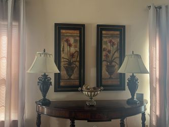 Pair of European style Luxury Table Lamp with Switch Resin