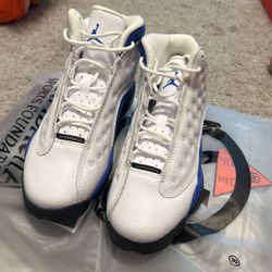 Jordan 13 Retro White Hype Royal Black (GS) Size 4y