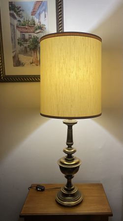 Vintage  Stiffel Heavy Brass Table Lamp 38" Mid Century Lighting